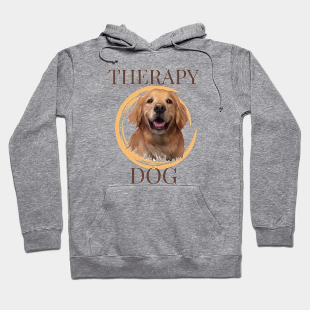 Therapy Dog Golden Retriever Hoodie by B C Designs